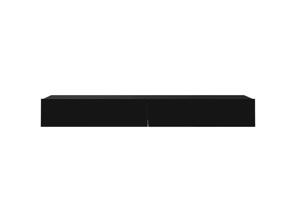 Mobili Porta TV con Luci LED 2pz Neri 60x35x15,5 cm