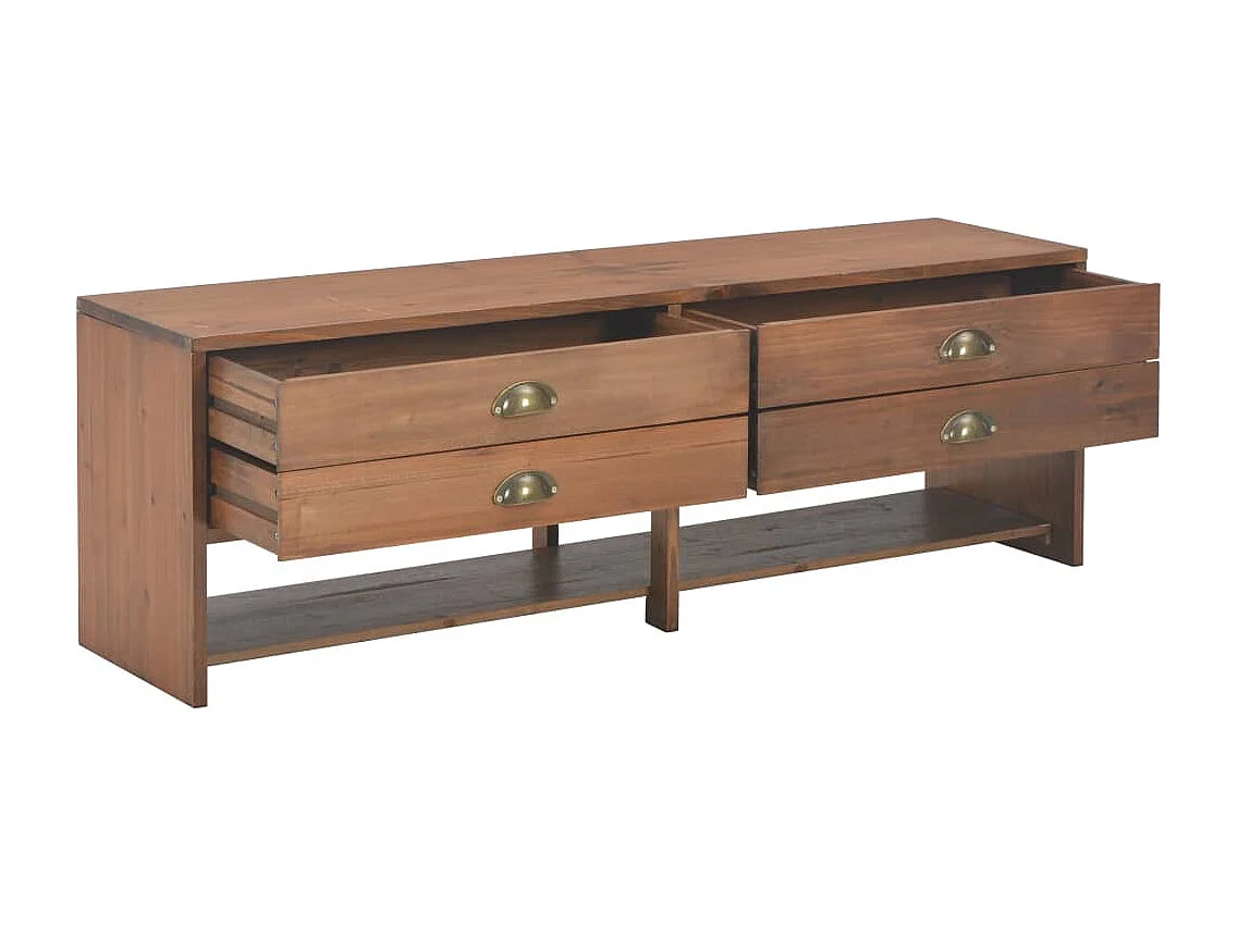 Meuble TV avec 4 tiroirs 120x30x40 cm Bois massif de sapin