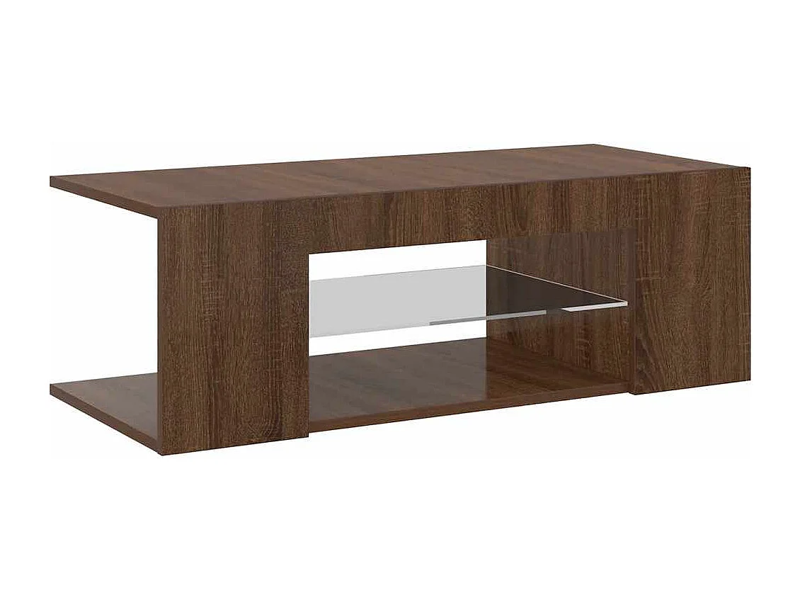 Meuble TV avec lumières LED Chêne marron 90x39x30 cm