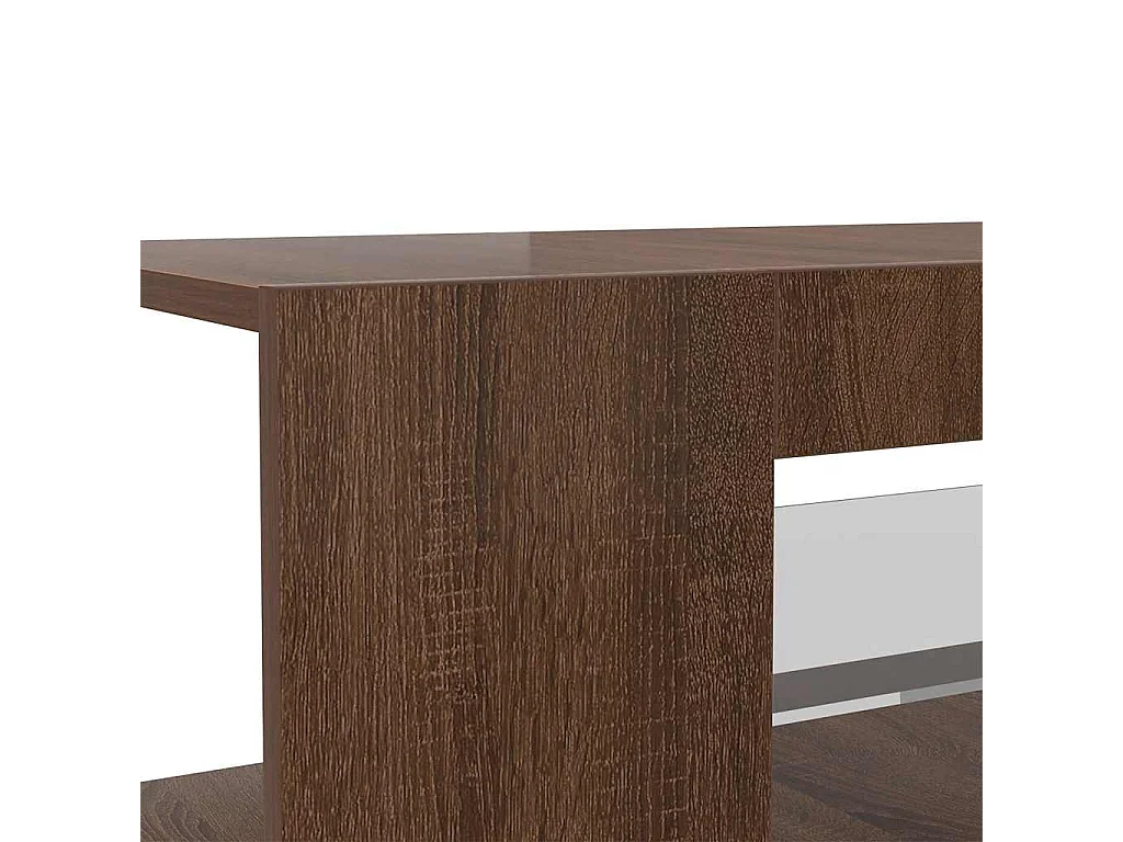 Meuble TV avec lumières LED Chêne marron 90x39x30 cm