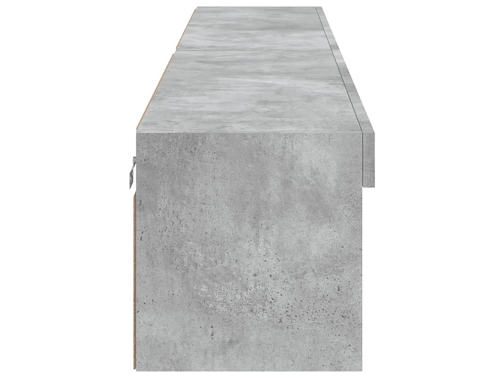 Meubles TV avec lumières LED 2 pcs gris béton 100x30x30 cm