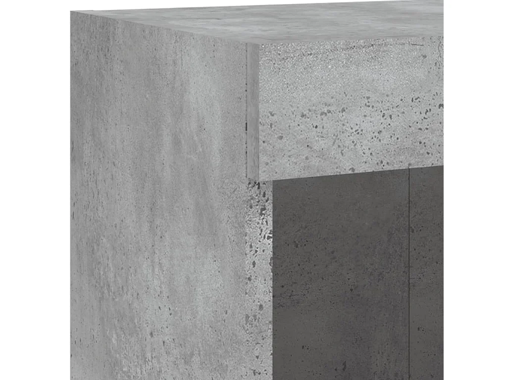TV-Schränke mit LED-Leuchten 2 Stk. Betongrau 100x30x30 cm