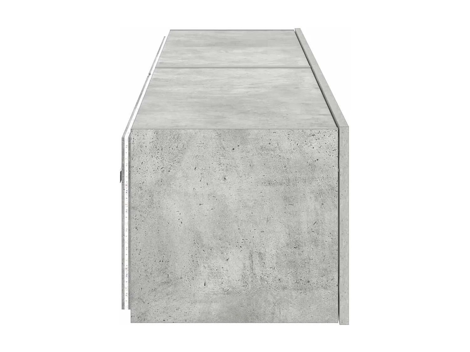 Tv-wandmeubels met LED-verlichting 2 st 80x35x31 cm betongrijs