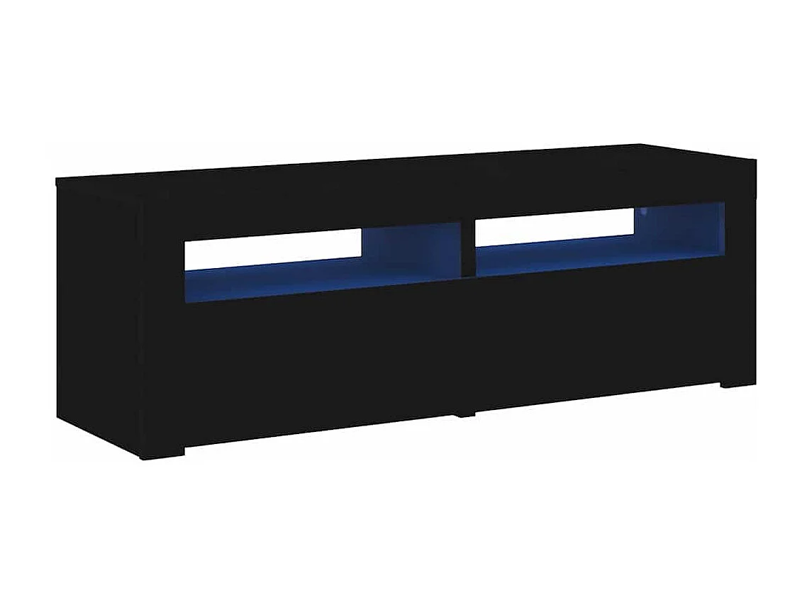 Meuble TV avec lumières LED noir 120x35x40 cm