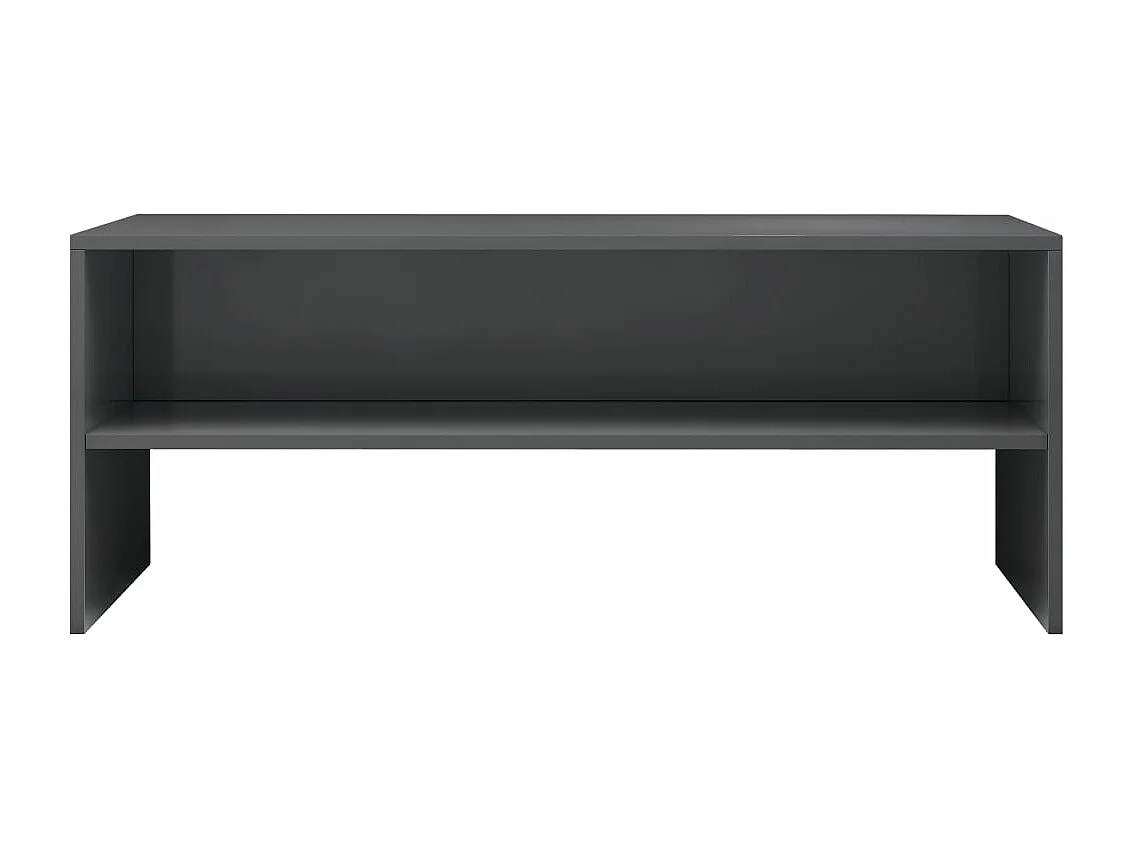 Meuble TV Gris brillant 100x40x40 cm Bois d’ingénierie
