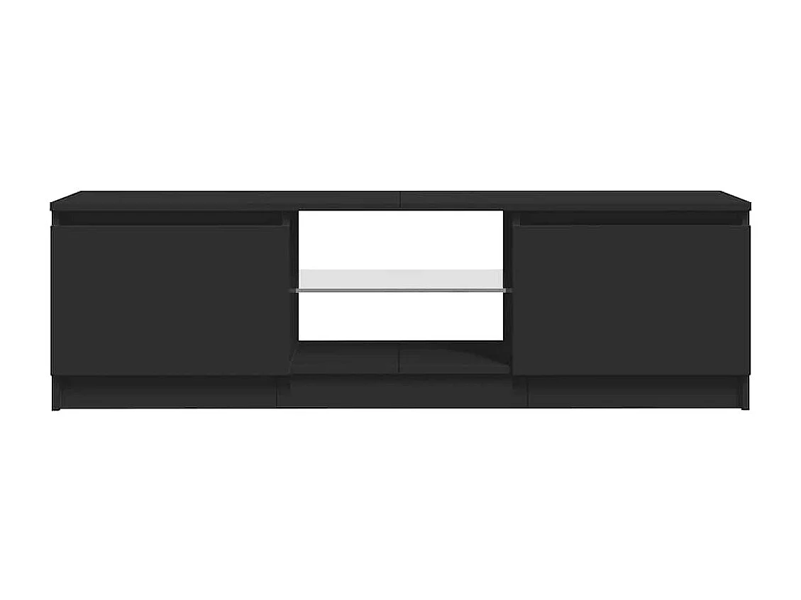 Meuble TV avec lumières LED Noir 120x30x36 cm