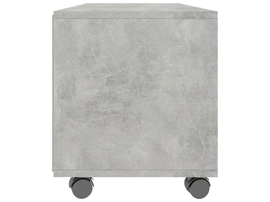 Meuble TV avec roulettes Gris béton 90x35x35 cm Bois ingénierie