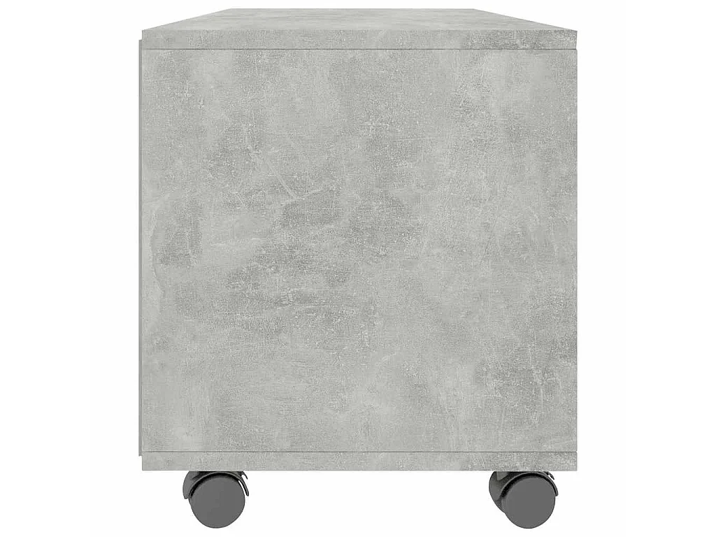 TV-Schrank mit Rollen Betongrau 90x35x35 cm Holzwerkstoff