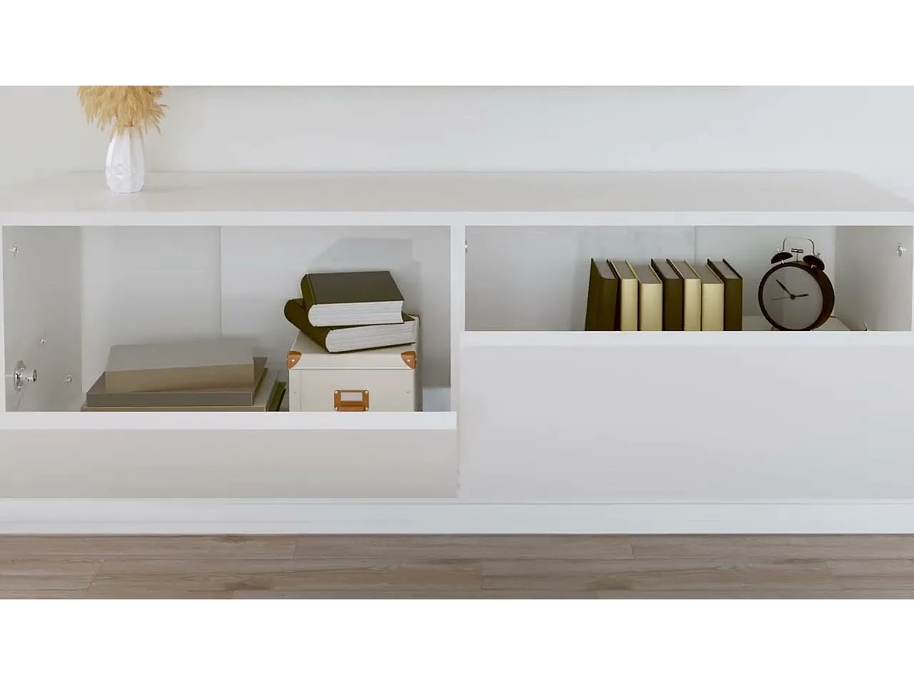 TV-Schrank Hochglanz-Weiß 100x30x30 cm Holzwerkstoff