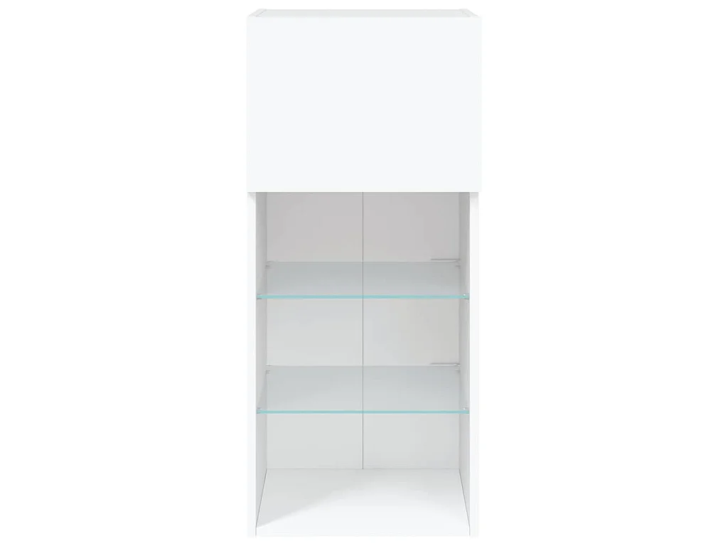 Tv-meubels met LED-verlichting 2 st 40,5x30x90 cm wit
