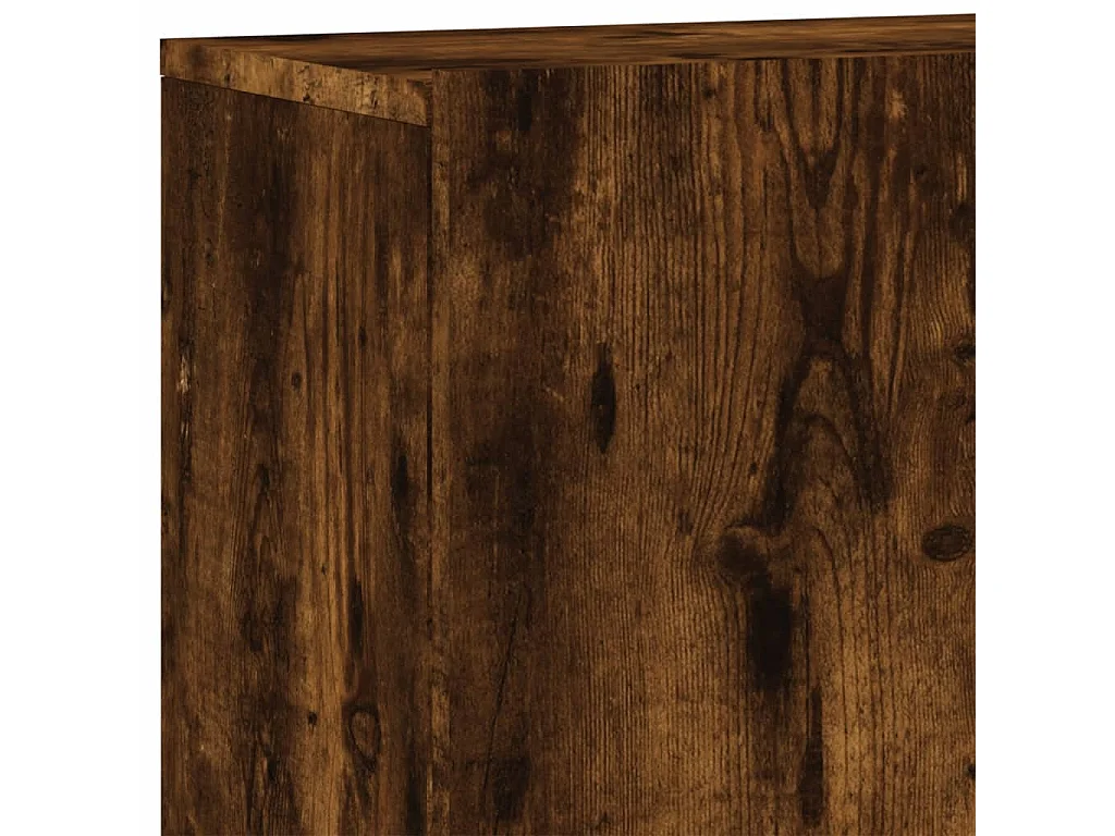 Meuble TV mural chêne fumé 100x30x41 cm