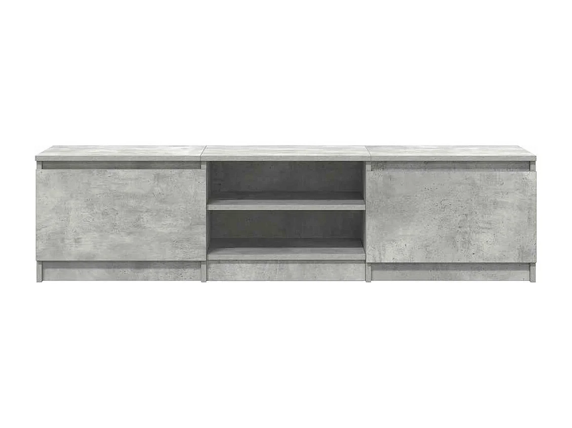 Meuble TV Gris béton 140x40x35,5 cm Bois d'ingénierie