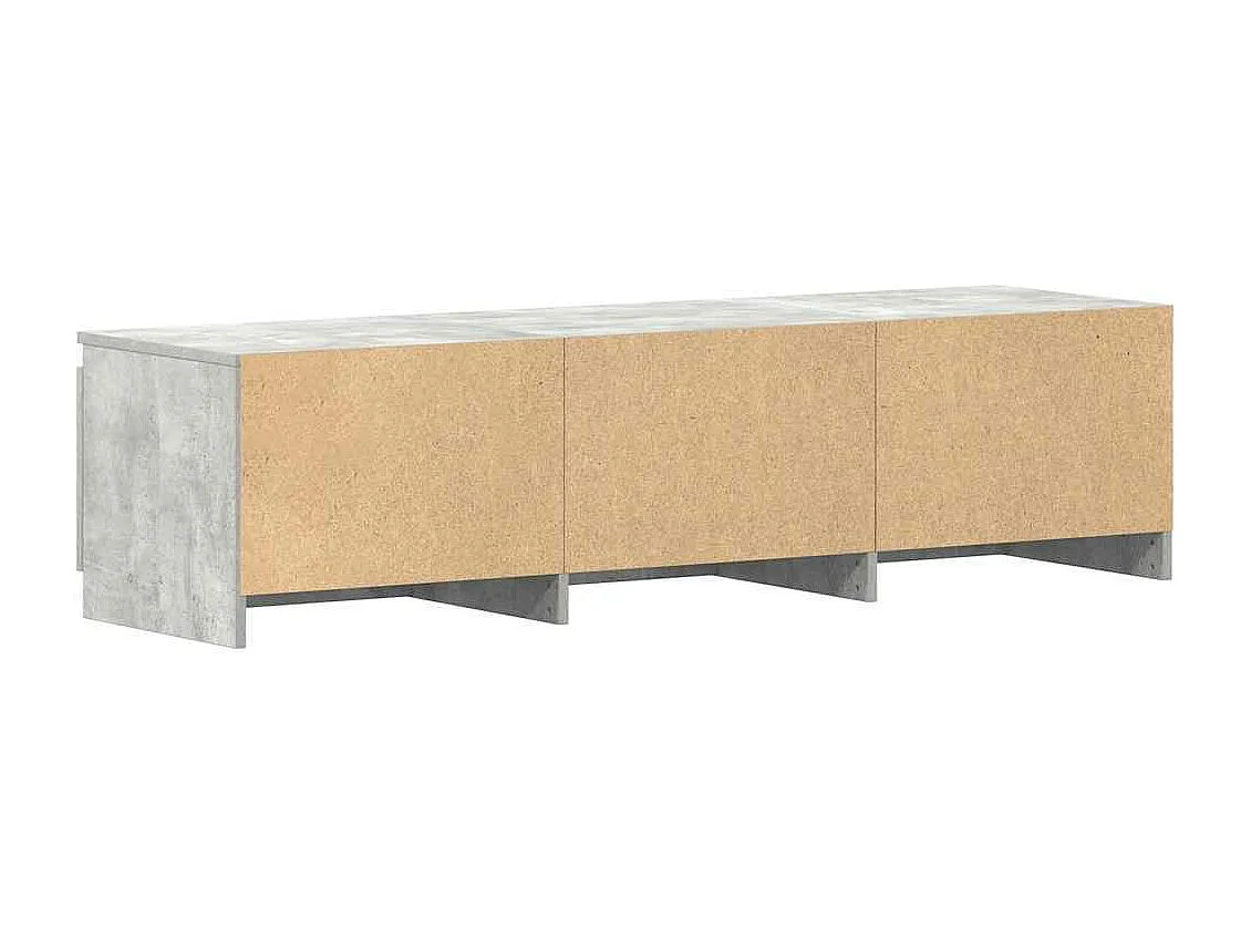 Meuble TV Gris béton 140x40x35,5 cm Bois d'ingénierie