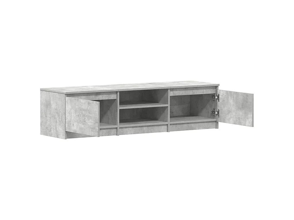 Meuble TV Gris béton 140x40x35,5 cm Bois d'ingénierie