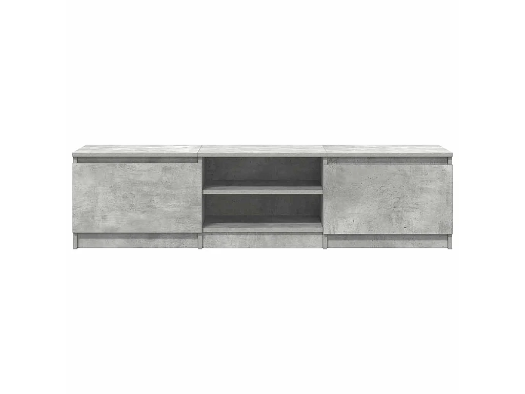 Meuble TV Gris béton 140x40x35,5 cm Bois d'ingénierie