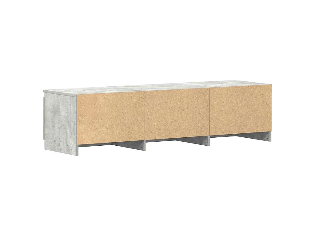 Meuble TV Gris béton 140x40x35,5 cm Bois d'ingénierie