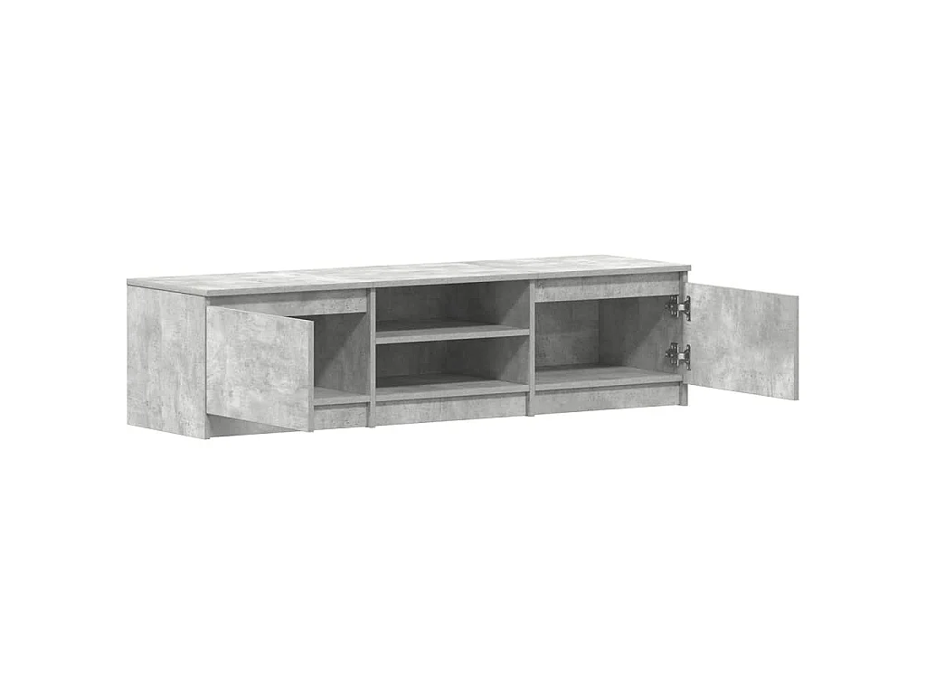 Meuble TV Gris béton 140x40x35,5 cm Bois d'ingénierie