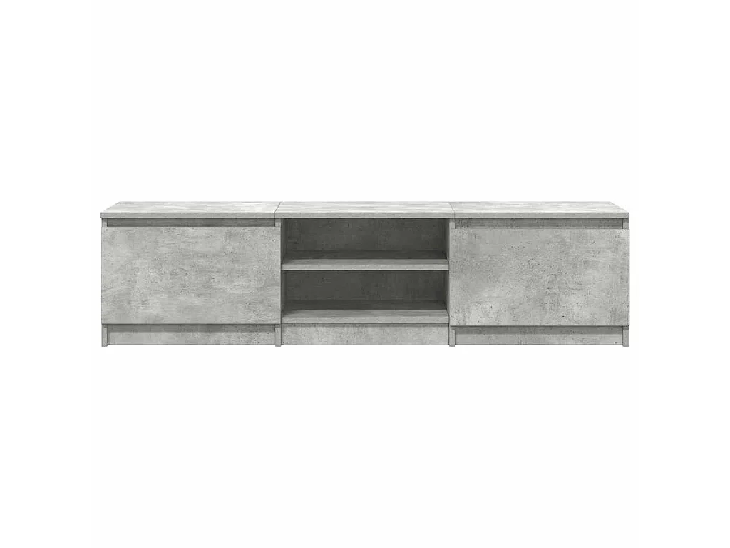 Meuble TV Gris béton 140x40x35,5 cm Bois d'ingénierie