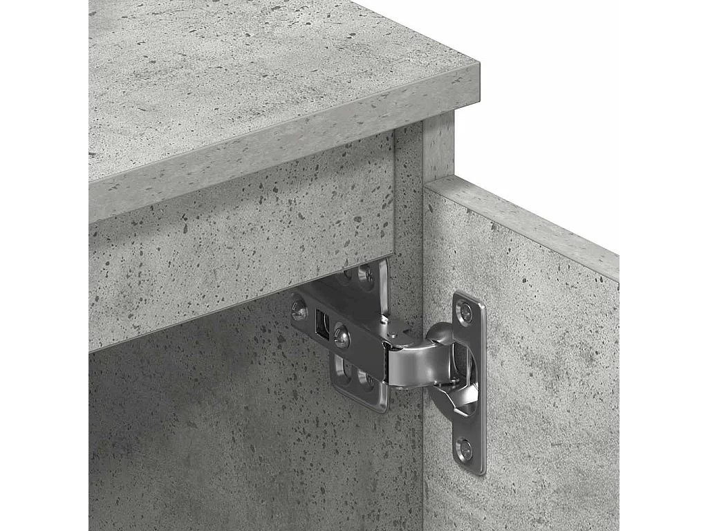 Meuble TV Gris béton 140x40x35,5 cm Bois d'ingénierie