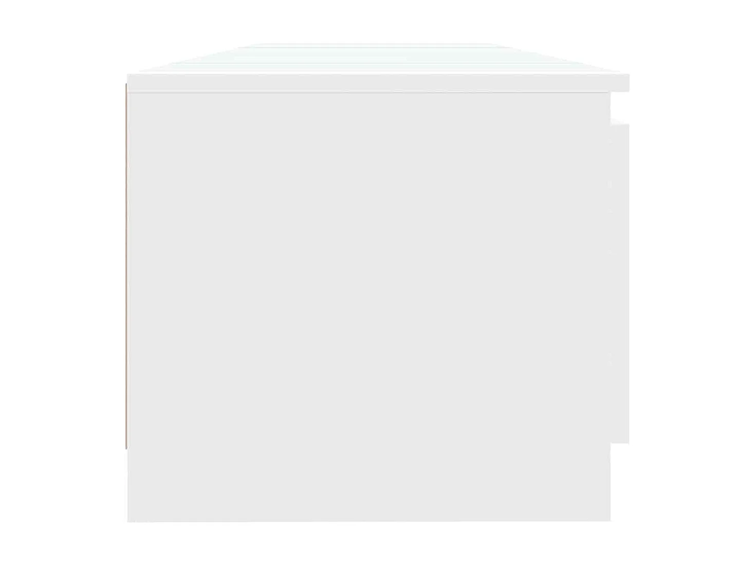 Stolik pod TV z oświetleniem LED, 120x30x36 cm, biały.