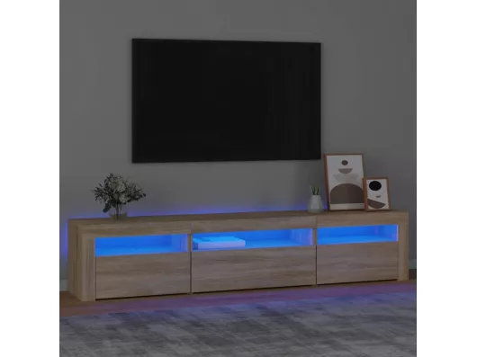 Kauf Unique TV-Schrank mit LED-Leuchten Sonoma-Eiche 195x35x40 cm