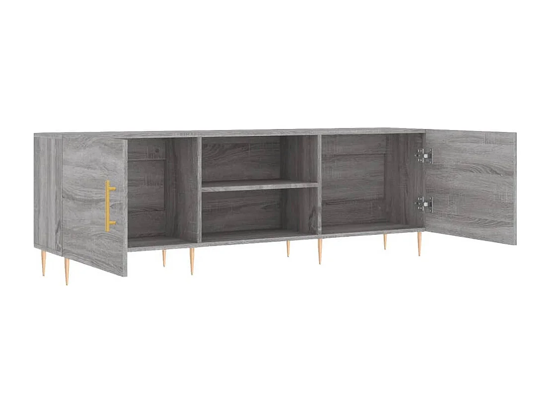Meuble TV sonoma gris 150x30x50 cm bois d'ingénierie