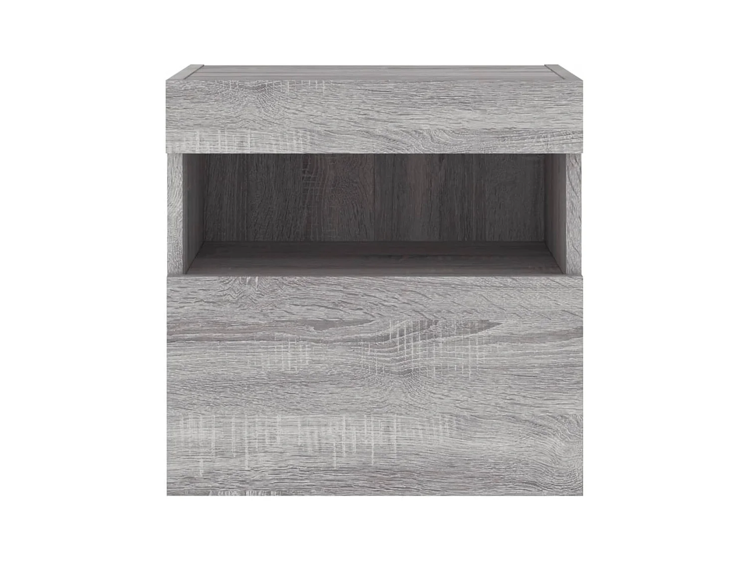 TV-Wandschrank mit LED-Leuchten Grau Sonoma 40x30x40 cm