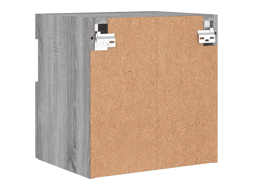 TV-Wandschrank mit LED-Leuchten Grau Sonoma 40x30x40 cm