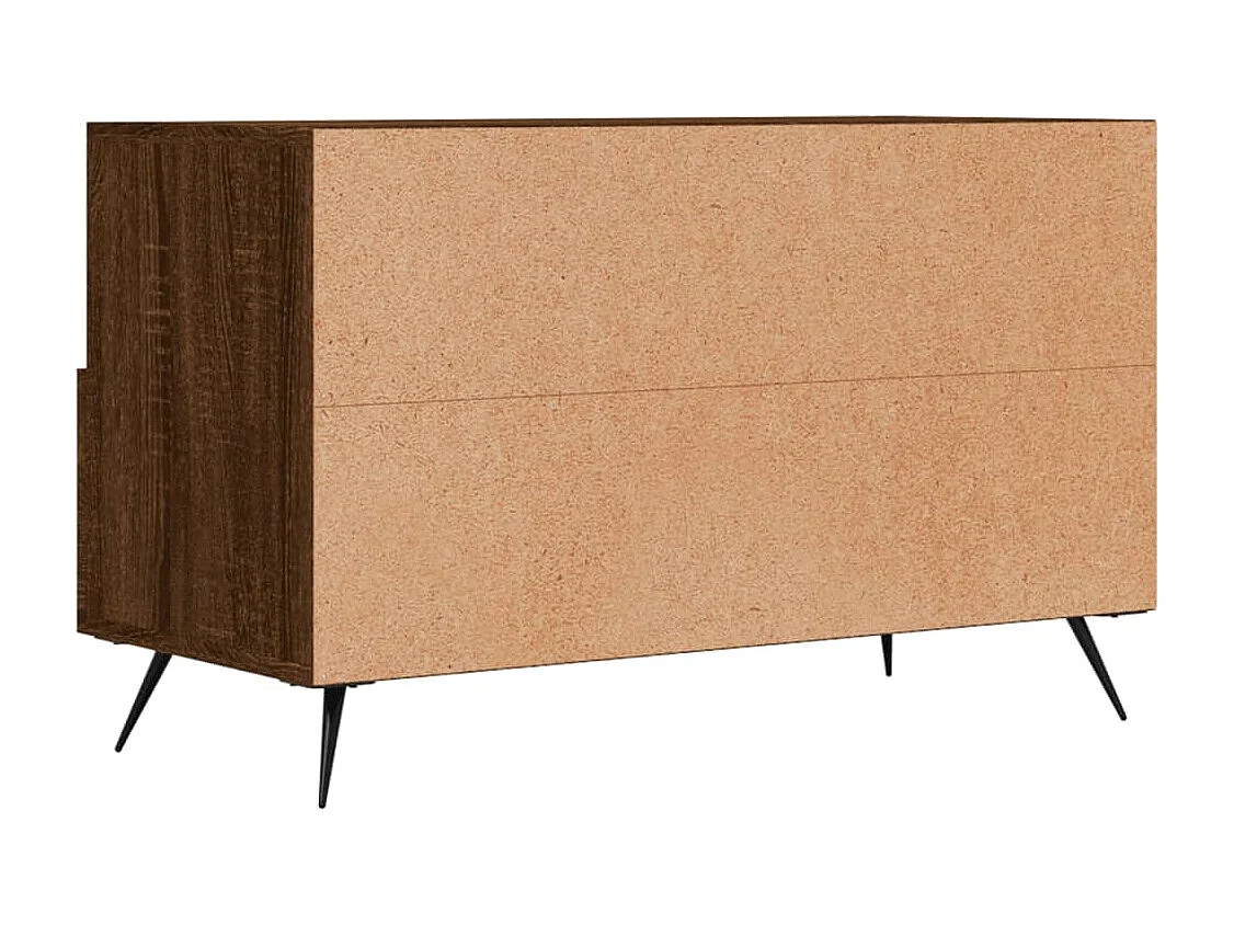 Tv-meubel 80x36x50 cm bewerkt hout bruin eikenkleur