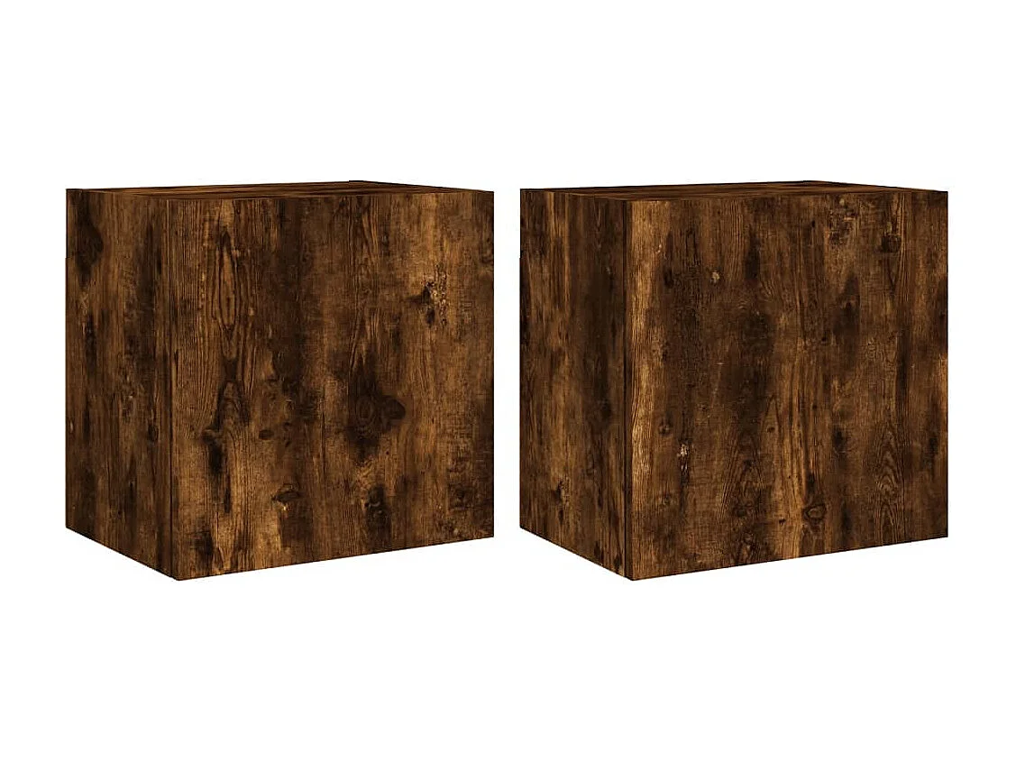 TV-Wandschränke 2 Stk. Räuchereiche 40,5x30x40 cm Holzwerkstoff