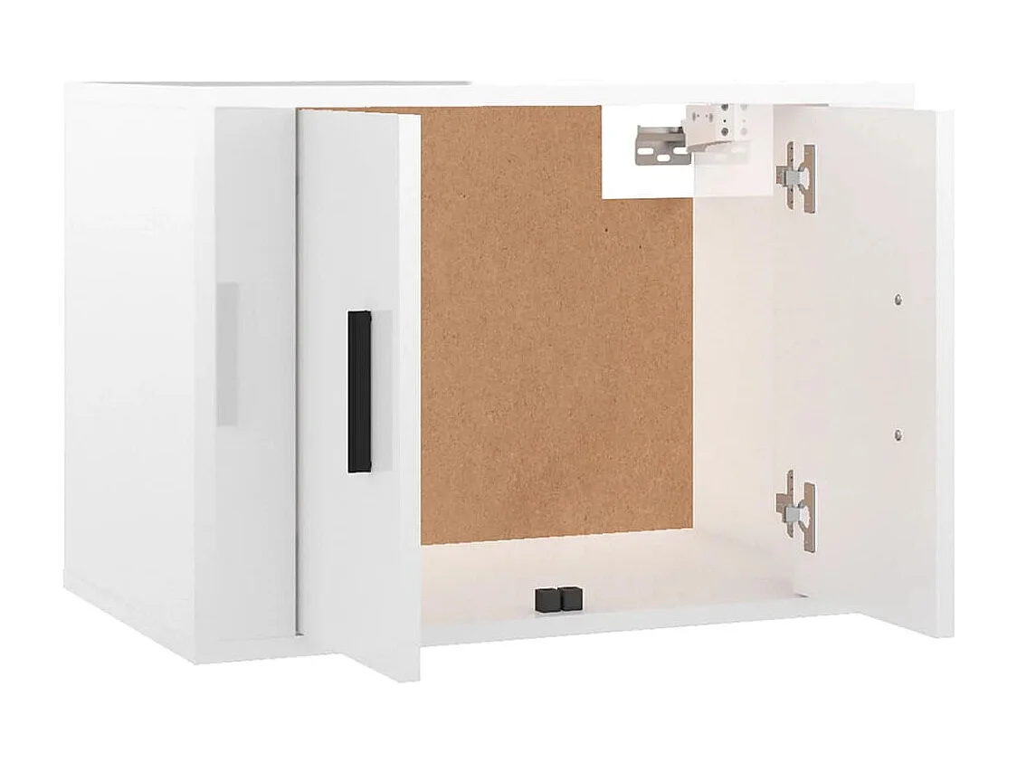 Mueble para TV de pared blanco brillante 57x34,5x40 cm