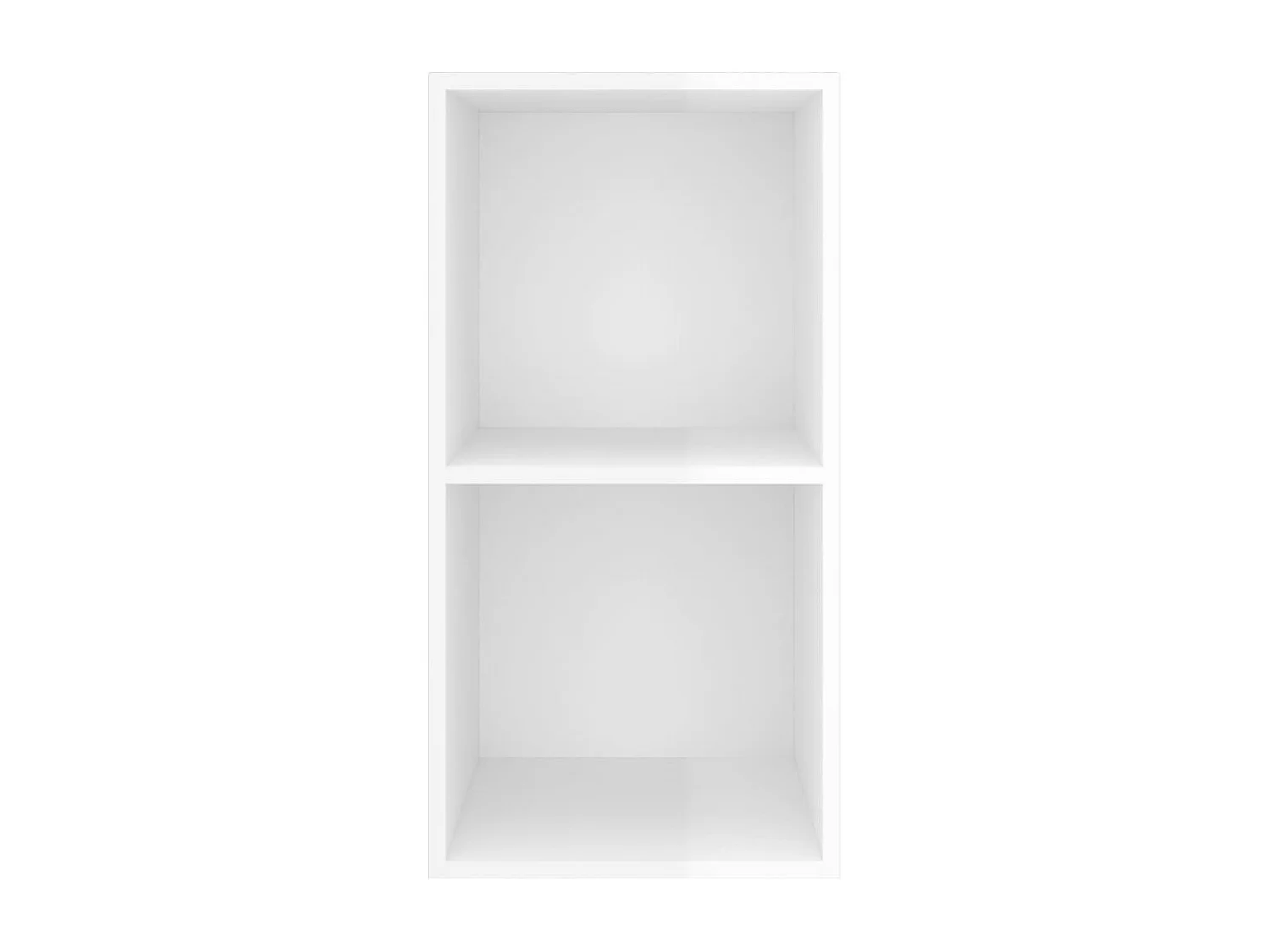 Meuble TV mural Blanc brillant 37x37x72 cm Bois d’ingénierie