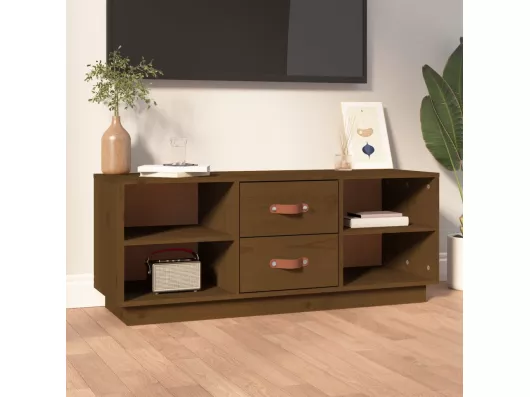 Kauf Unique TV-Schrank Honigbraun 100x34x40 cm Massivholz Kiefer