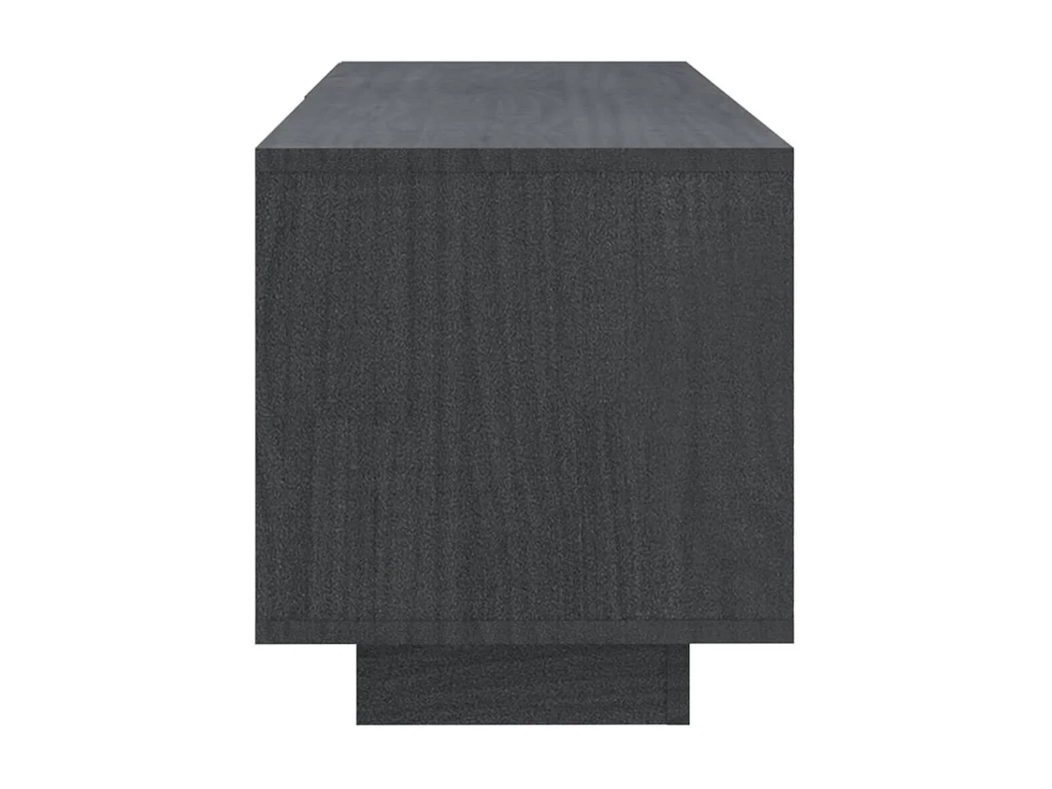 TV-Schrank Grau 110x30x33,5 cm Massivholz Kiefer