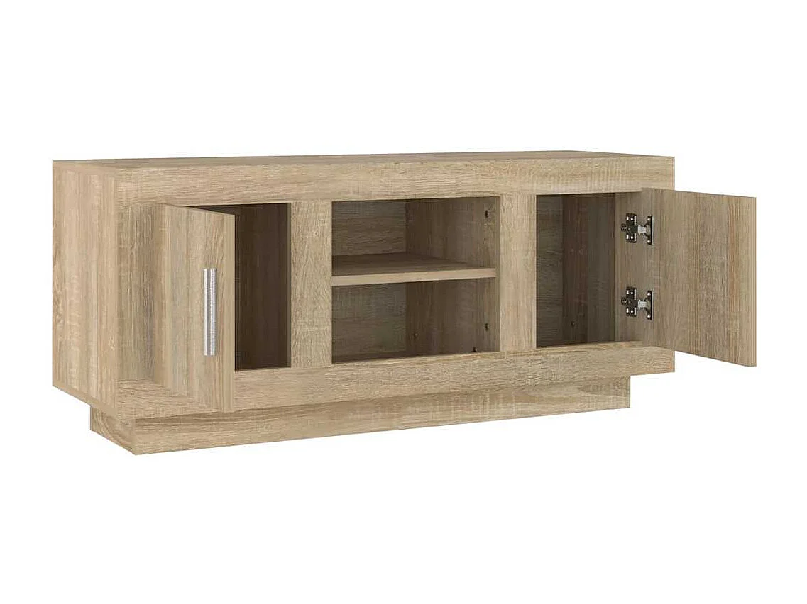 Mobile Porta TV Rovere Sonoma 102x35x45 cm in Legno Multistrato