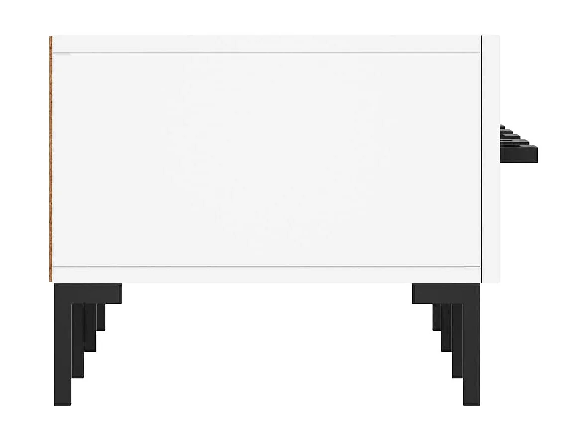 Meuble TV blanc 150x36x30 cm bois d'ingénierie