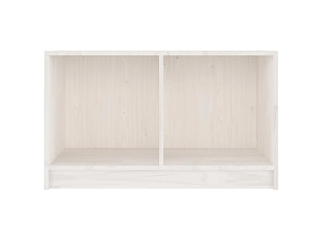 Meuble TV Blanc 70x33x42 cm Bois de pin massif