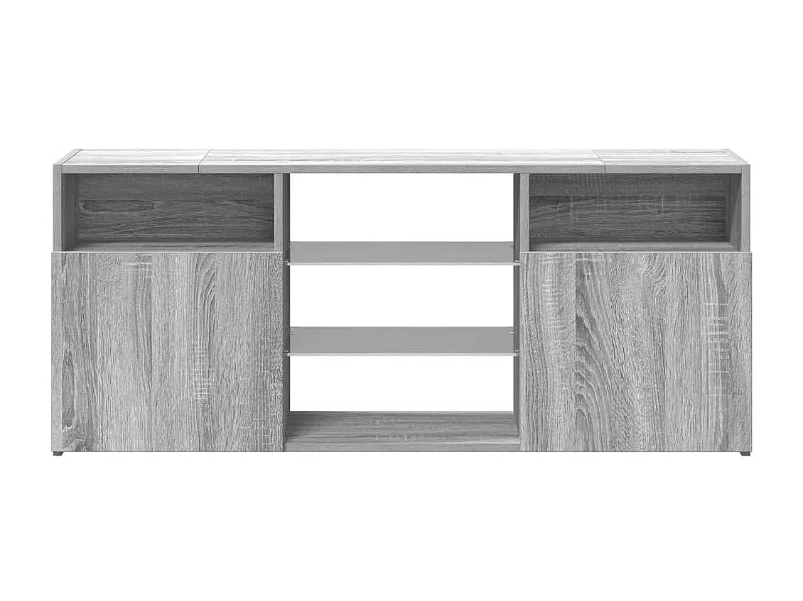 Meuble TV avec lumières LED Sonoma gris 120x30x50 cm