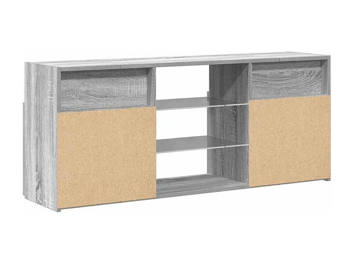 TV-Schrank mit LED-Leuchten Grau Sonoma 120x30x50 cm