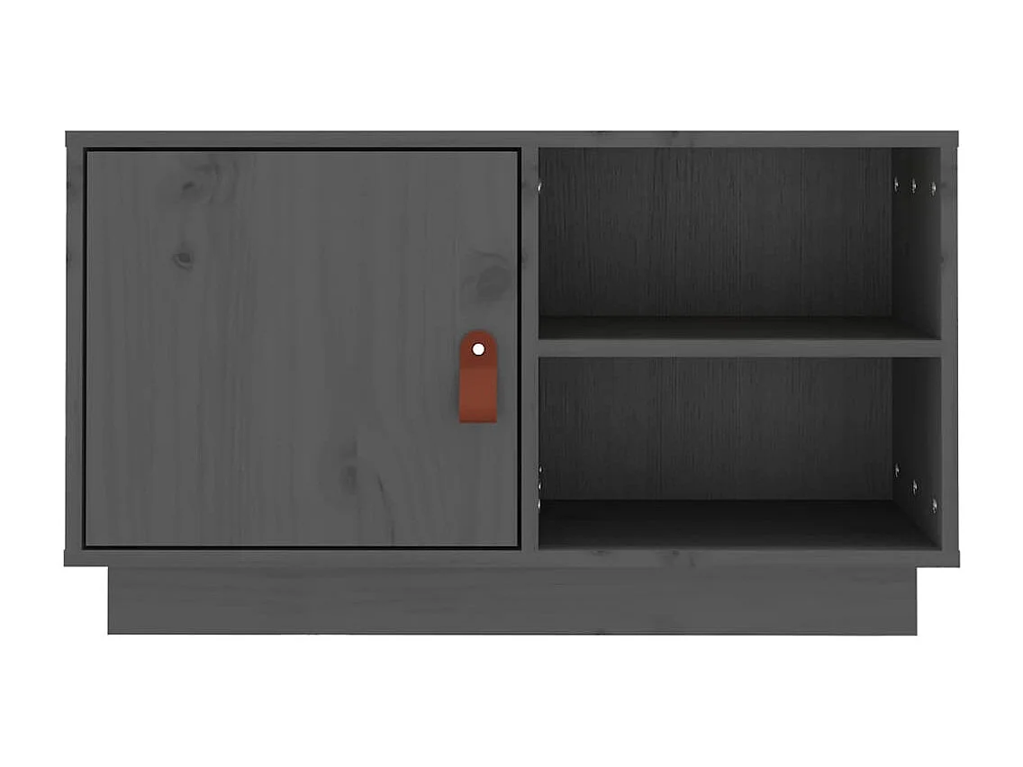 Meuble TV Gris 70x34x40 cm Bois de pin massif