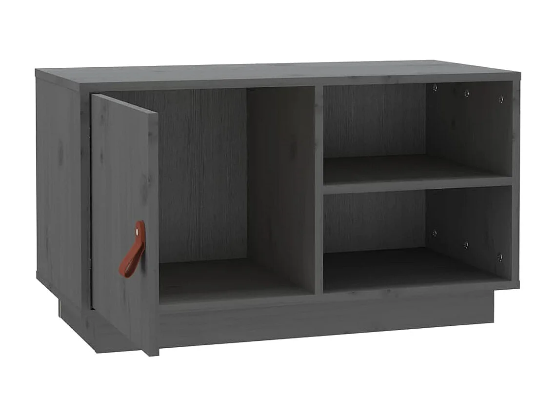 Meuble TV Gris 70x34x40 cm Bois de pin massif