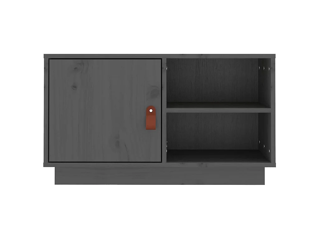 TV-Schrank Grau 70x34x40 cm Massivholz Kiefer