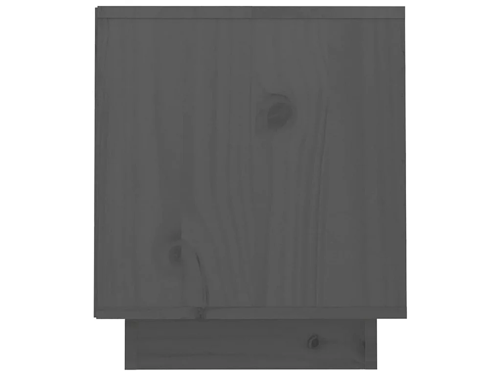 TV-Schrank Grau 70x34x40 cm Massivholz Kiefer