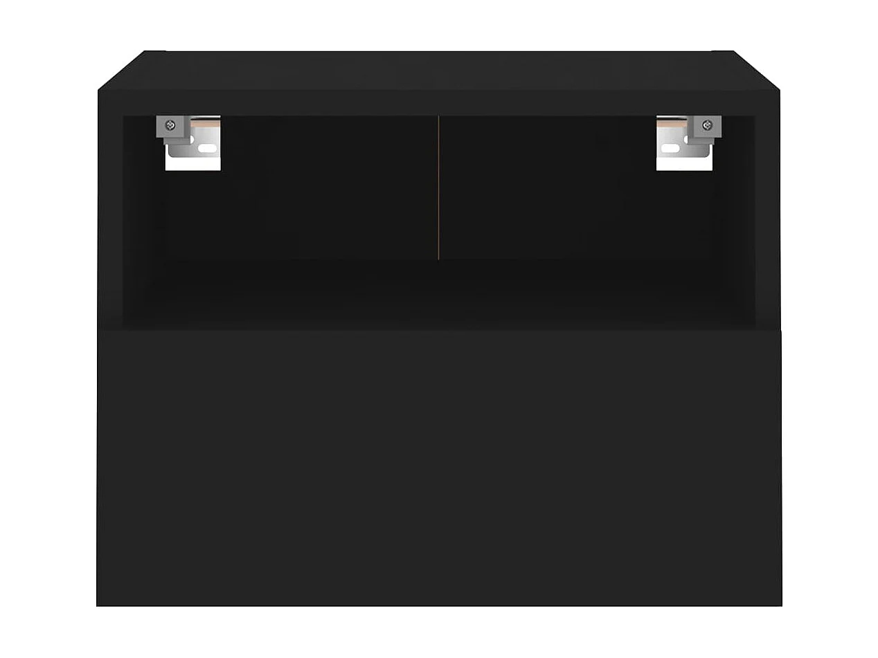 Meubles TV muraux 2 pcs noir 40x30x30 cm bois d'ingénierie