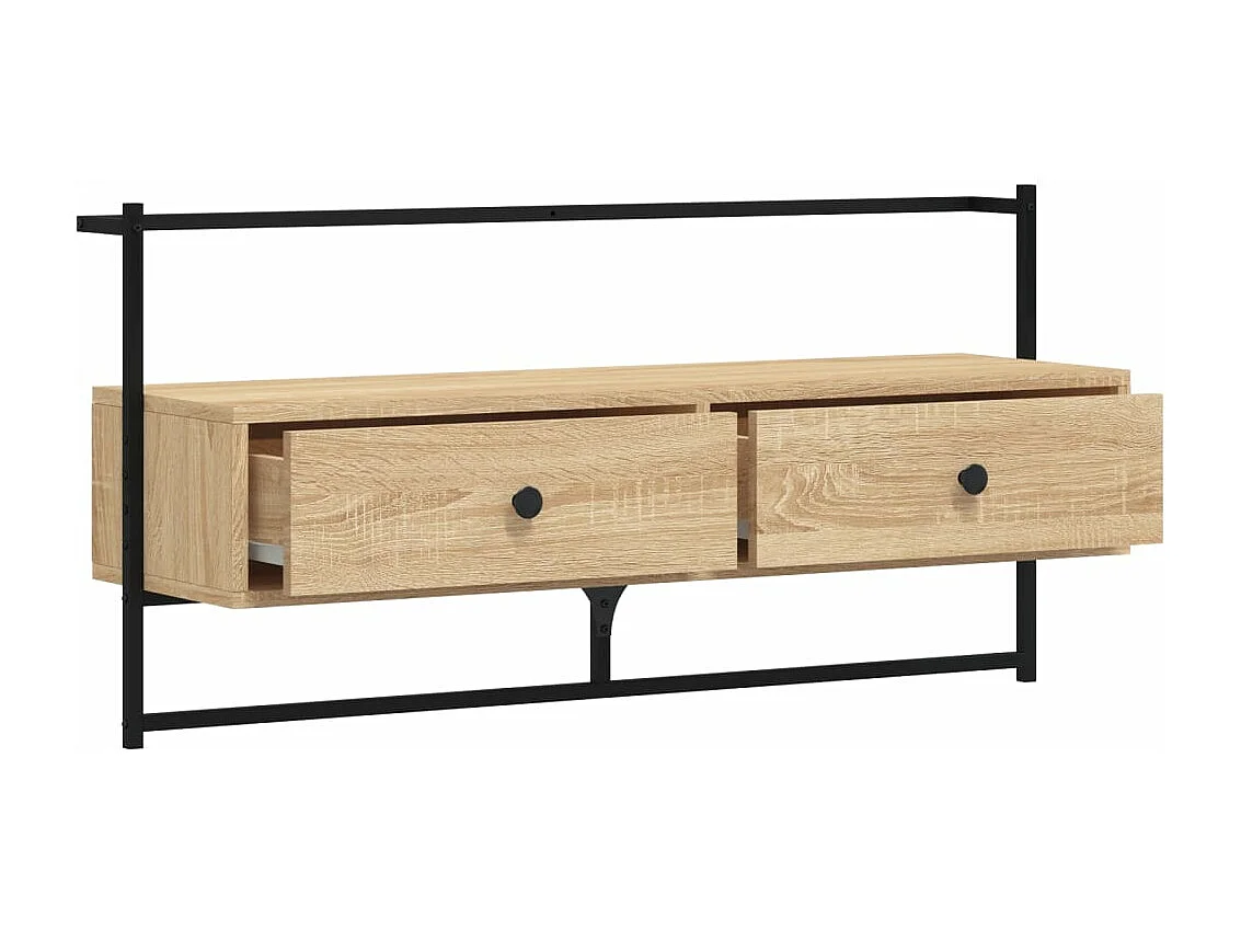 Tv-meubel wandgemonteerd 100,5x30x51 cm hout sonoma eikenkleur