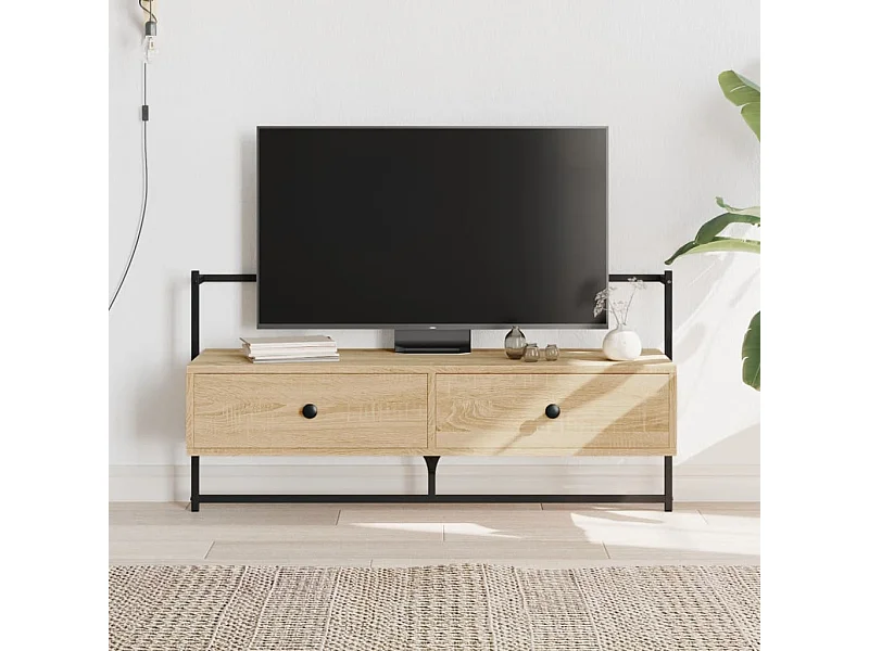 Tv-meubel wandgemonteerd 100,5x30x51 cm hout sonoma eikenkleur