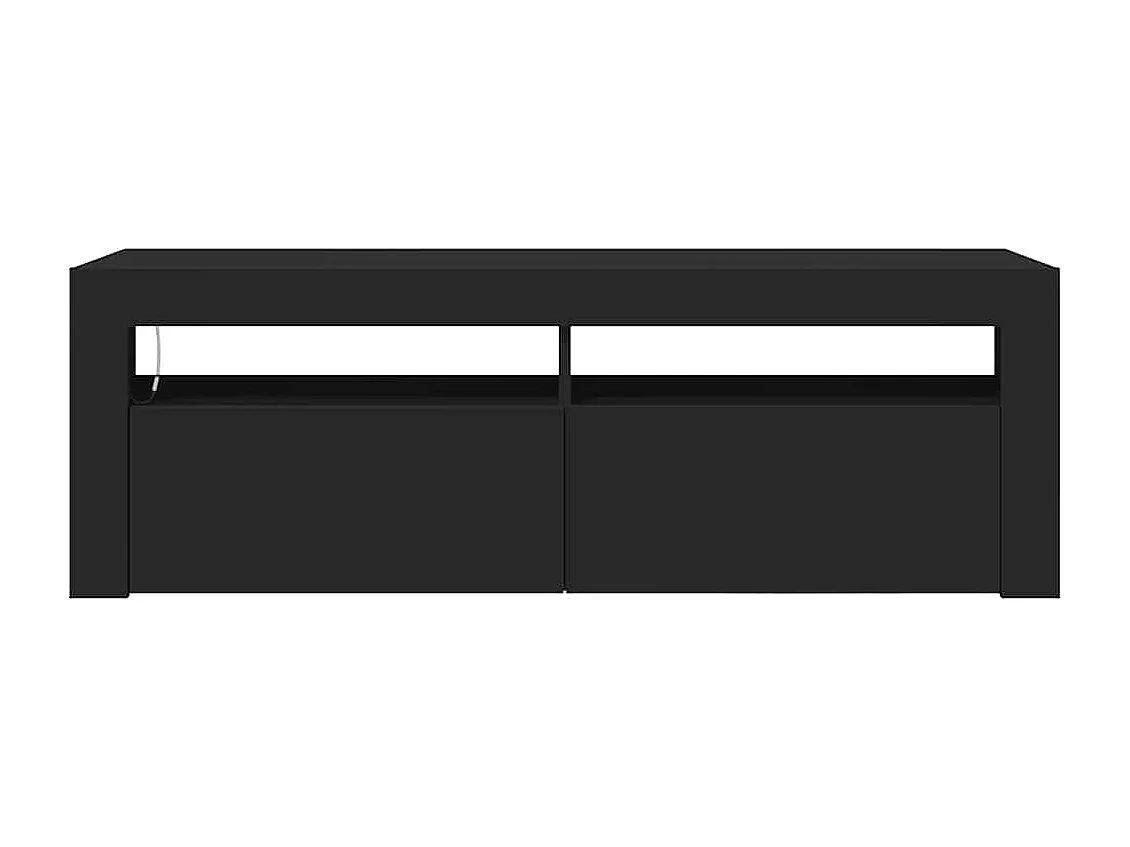 Tv-meubel met LED-verlichting 120x35x40 cm zwart