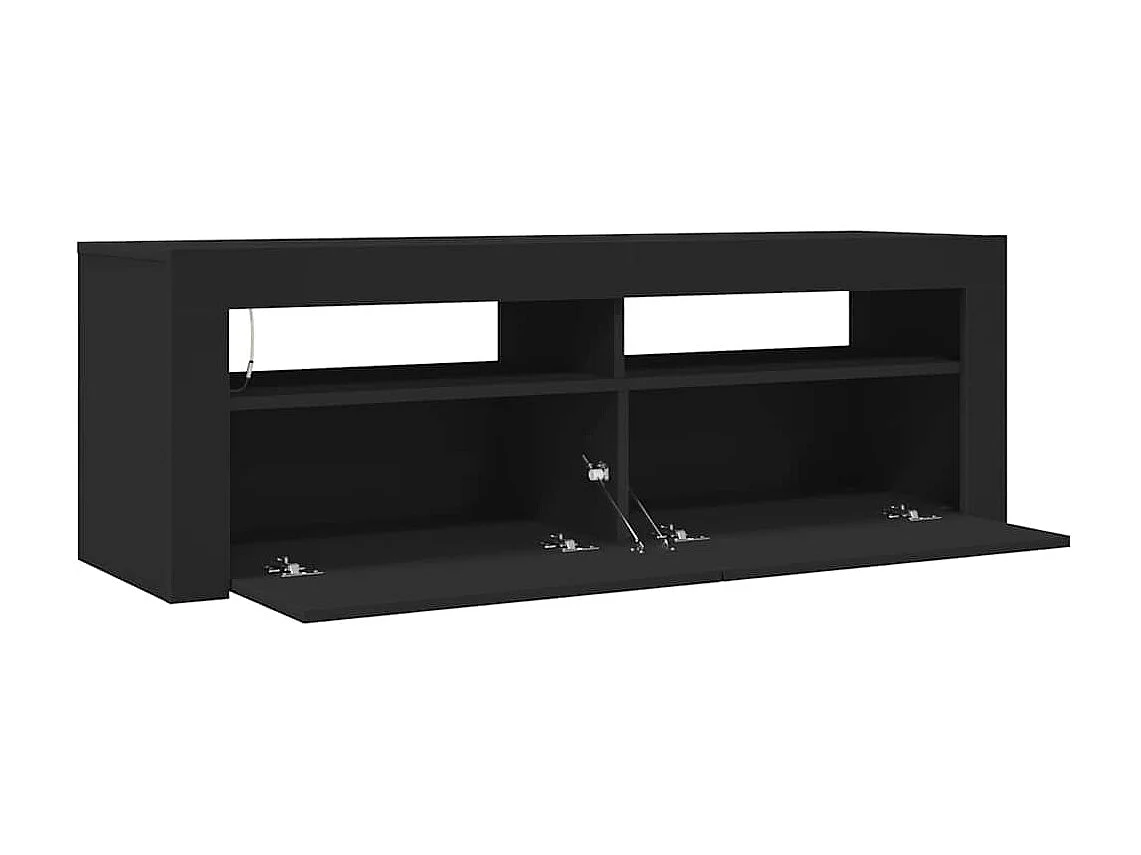 Tv-meubel met LED-verlichting 120x35x40 cm zwart
