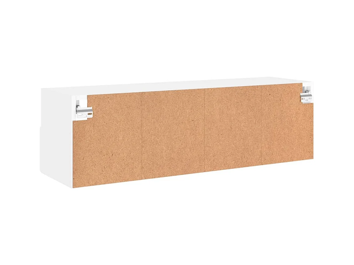Meuble TV mural blanc 100x30x30 cm bois d'ingénierie