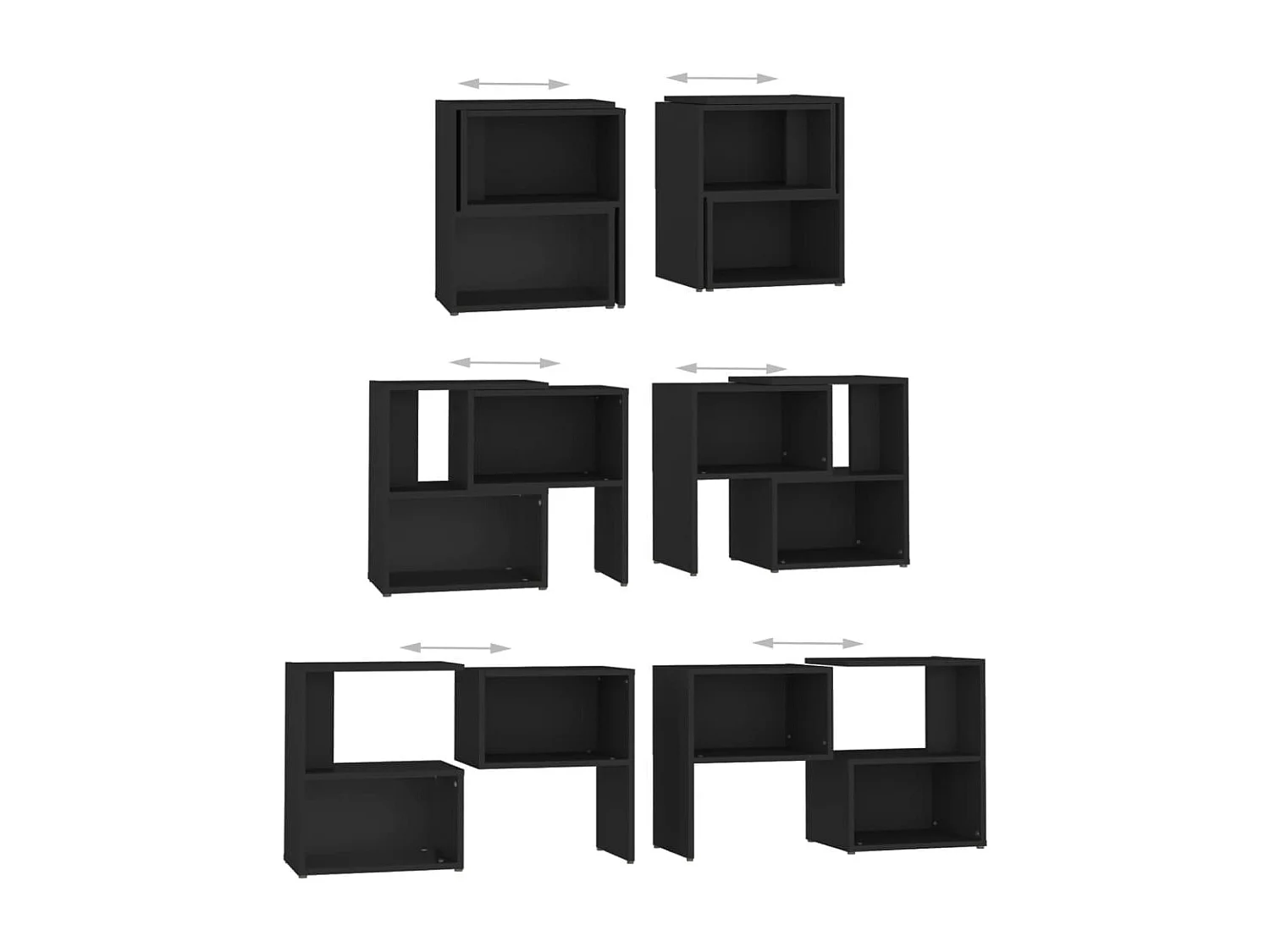 Meuble TV Noir 104x30x52 cm Bois d'ingénierie